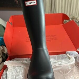 Hunter Matte Black Waterproof Boots